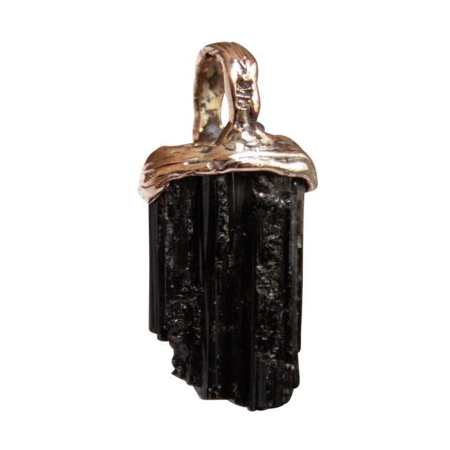 Pendentif Tourmaline Noire Or 9 Carats – Image 4
