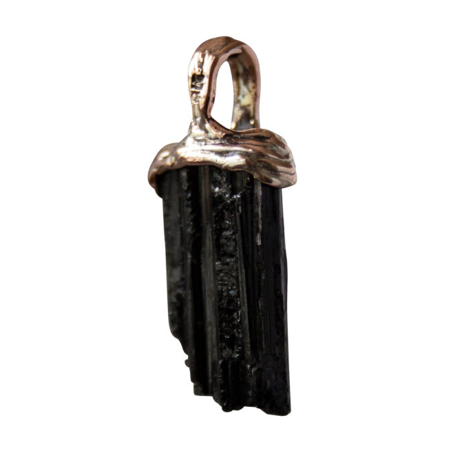 Pendentif Tourmaline Noire Or 9 Carats – Image 2