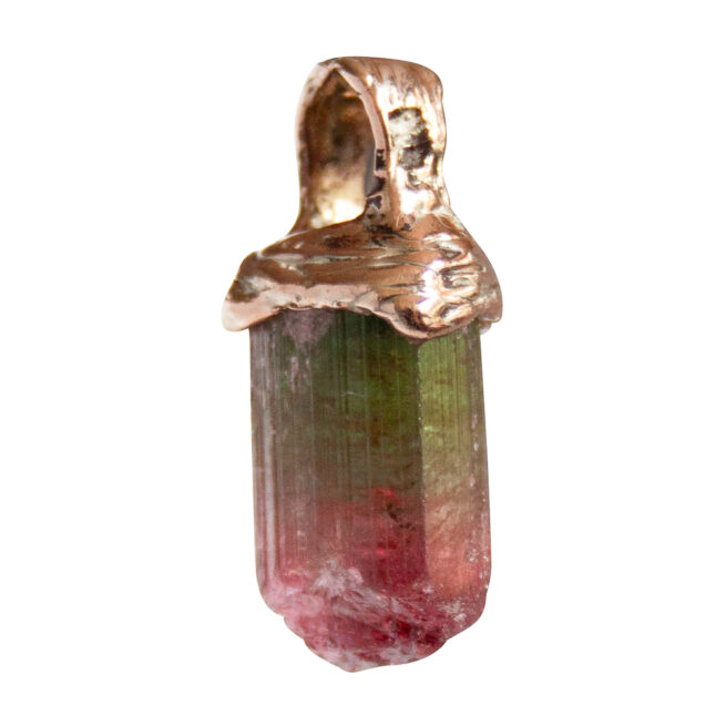Pendentif Tourmaline Pastèque Or 9 Carats – Image 6