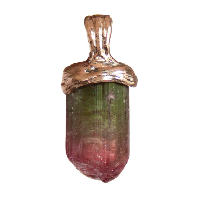 Pendentif Tourmaline Pastèque Or 9 Carats – Image 5