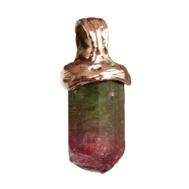Pendentif Tourmaline Pastèque Or 9 Carats – Image 4