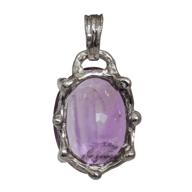Pendentif Argent Améthyste Facettée – Image 4
