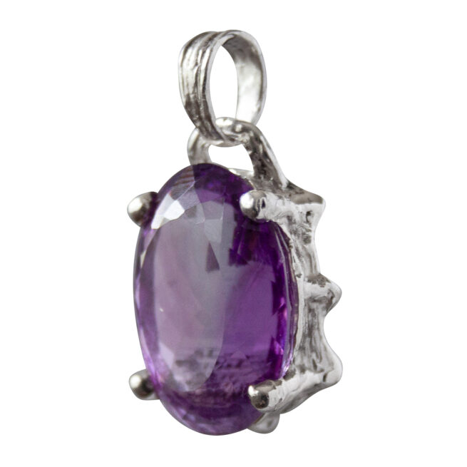 Pendentif Argent Améthyste Facettée – Image 6