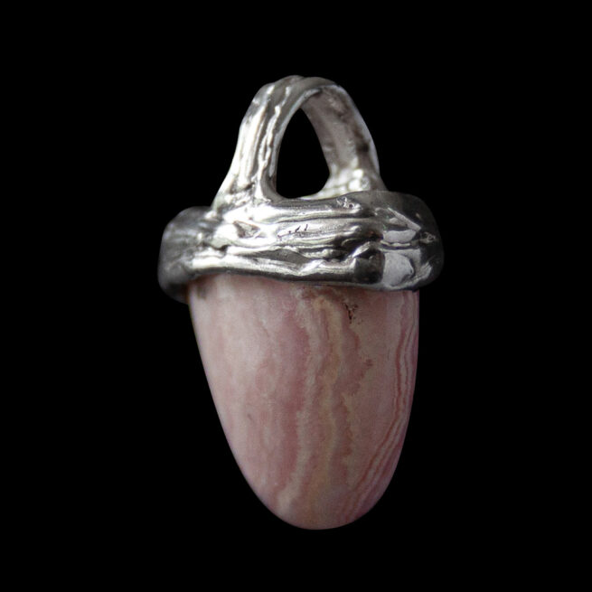 Rhodochrosite Sterling Silver Pendant - Image 2