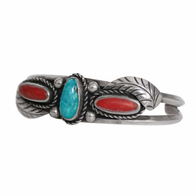1950s Turquoise Coral Bracelet - Image 3