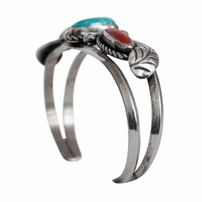 1950s Turquoise Coral Bracelet - Image 5