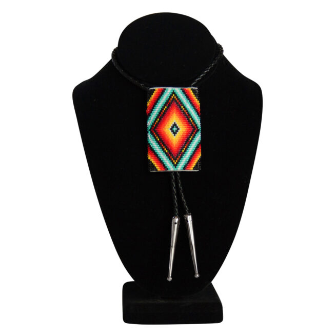 Beaded Bolo Tie - Diamond - Image 3