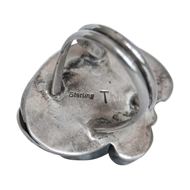 Bear Claw Turquoise Coral Ring - Image 4