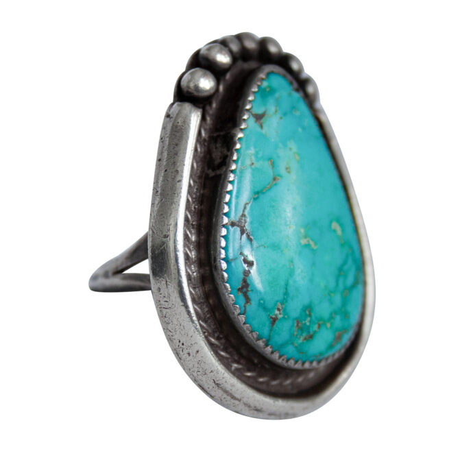 Bague Turquoise Larme Pointée – Image 2