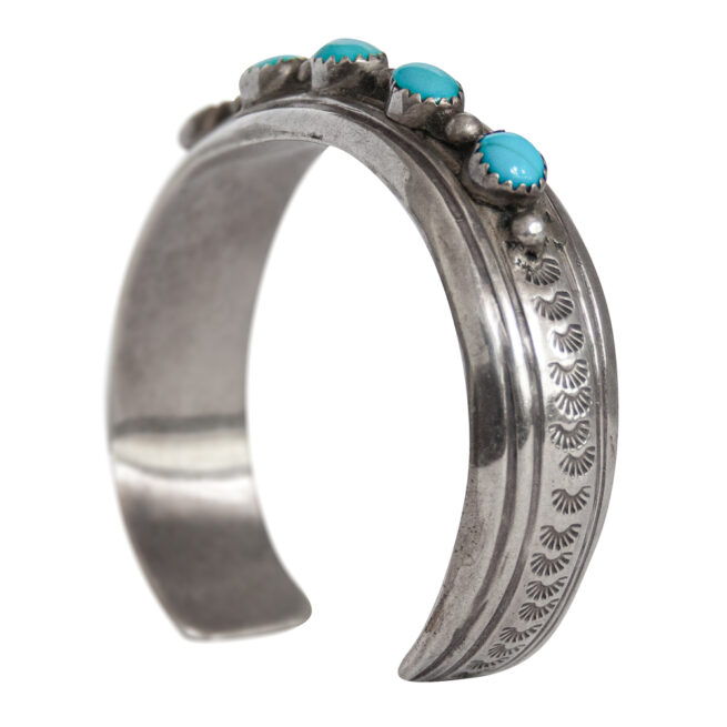 Five Turquoise Navajo Bracelet - Image 5