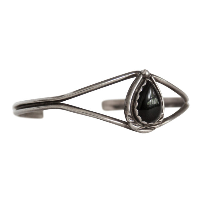 Jet Teardrop Zuni Bracelet - Image 2