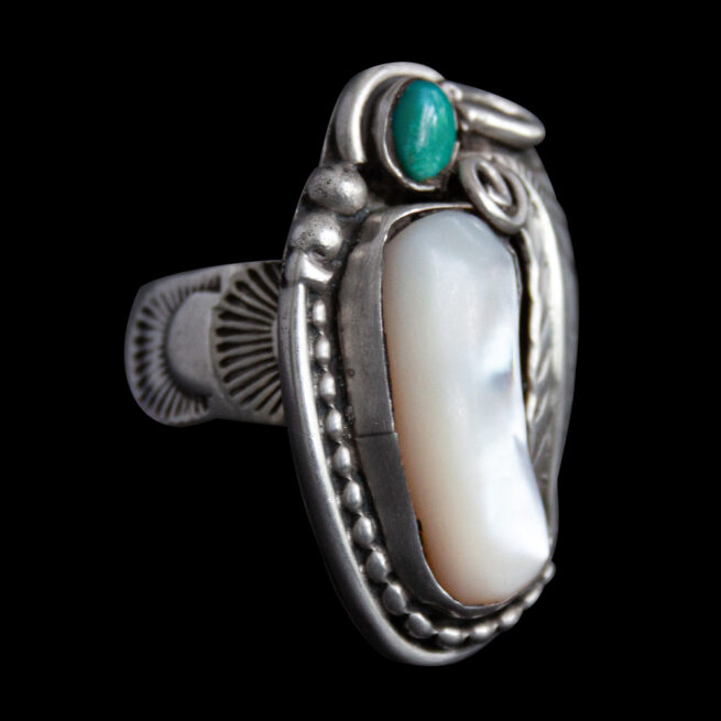 Bague Turquoise Nacre – Image 2