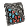 Boucle de Ceinture Rectangulaire Turquoise Corail – Image 2
