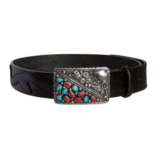 Rectangular Turquoise Coral Buckle - Image 4
