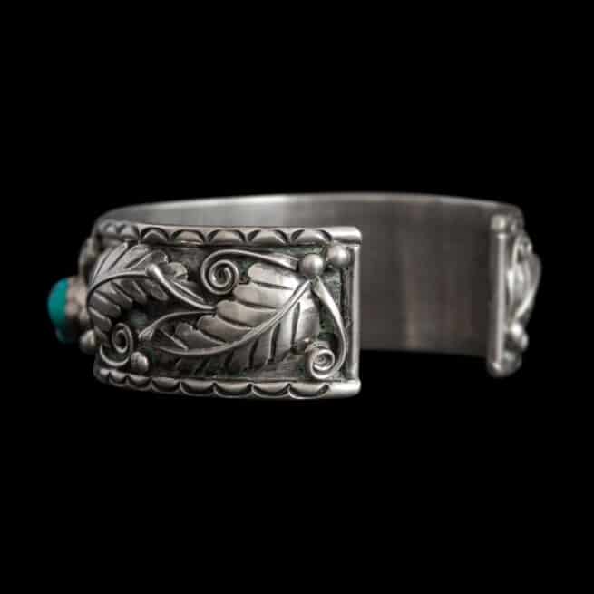 Turquoise Coral Navajo Bracelet - Image 5