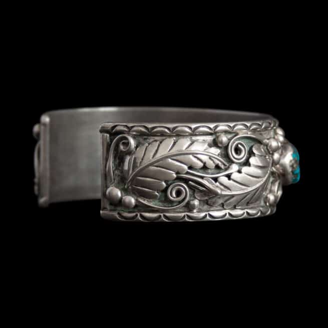Turquoise Coral Navajo Bracelet - Image 3
