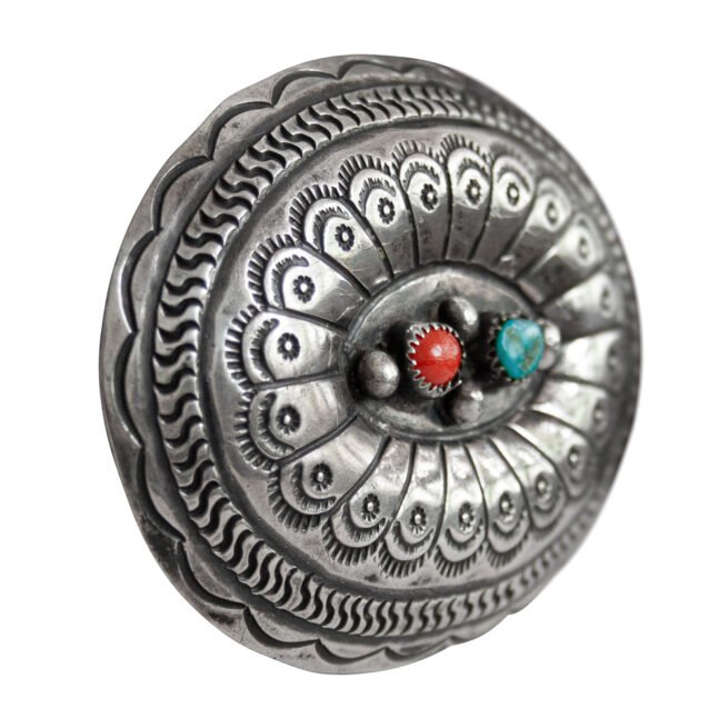 Turquoise Coral Navajo Buckle - Image 2