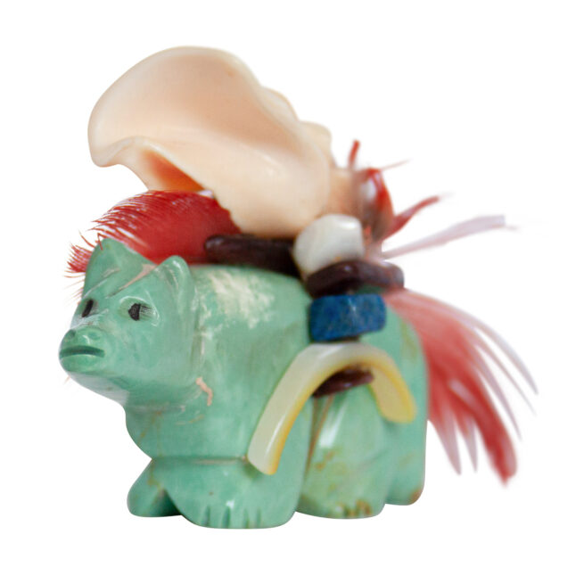 Turquoise Shell Feather Bear – Image 6