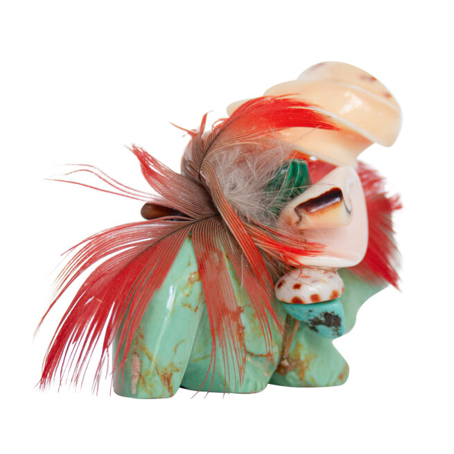 Turquoise Shell Feather Bear – Image 3
