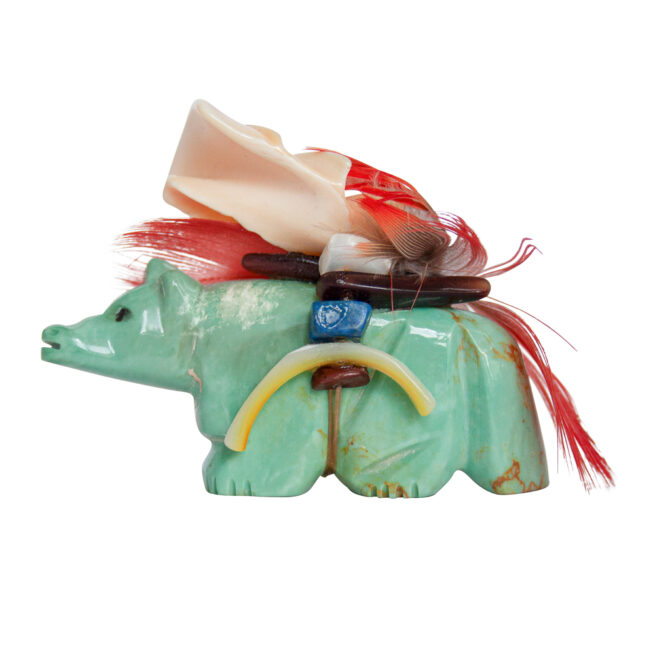 Turquoise Shell Feather Bear – Image 5
