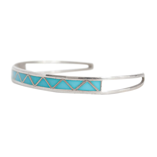 Turquoise Zigzag Zuni Bracelet - Image 3