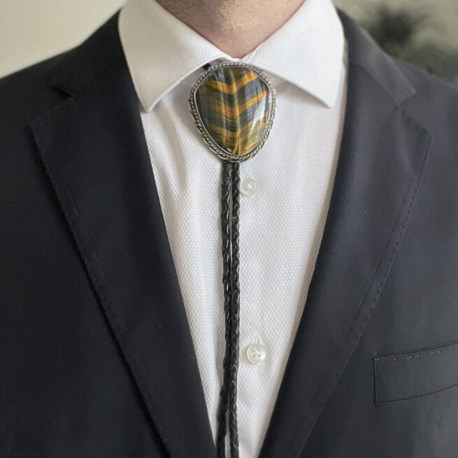 Cravate Texane Vintage Œil de Tigre – Image 5