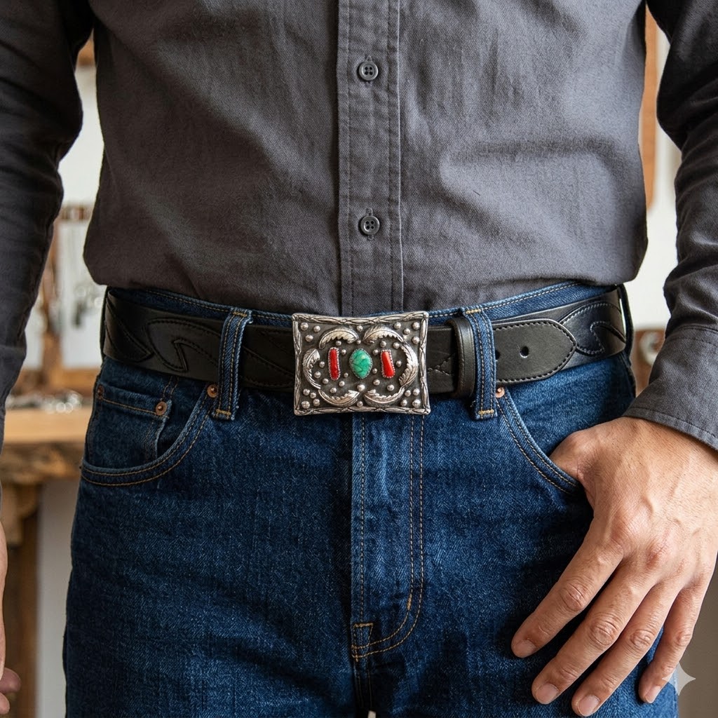 Vintage Yazzie Belt Buckle