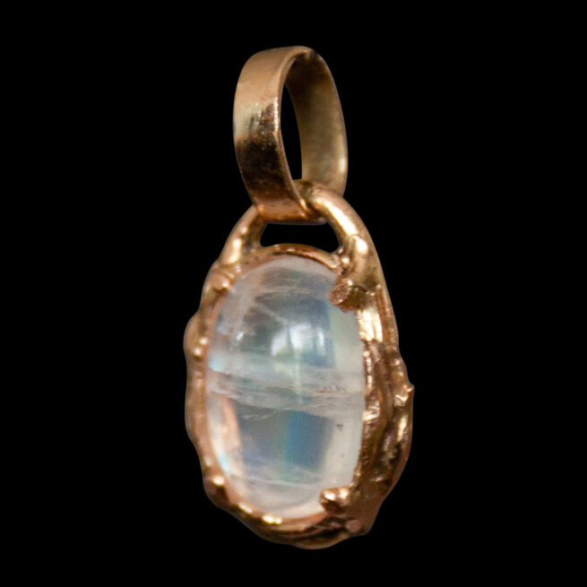 18K Gold Moonstone Pendant – Image 3