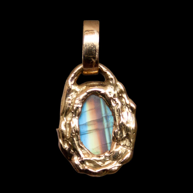 18K Gold Moonstone Pendant – Image 4