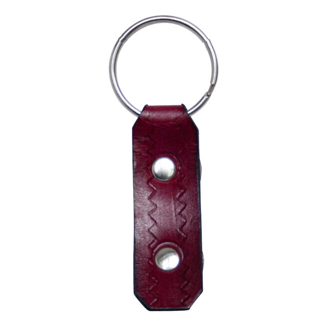 Chief-Buffalo Brown Leather Keyring - Image 3