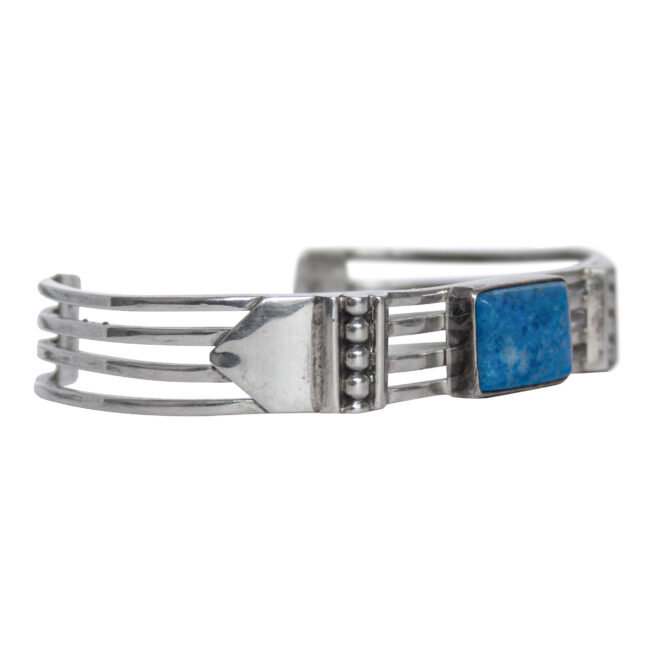Denim Lapis Navajo Bracelet – Image 2