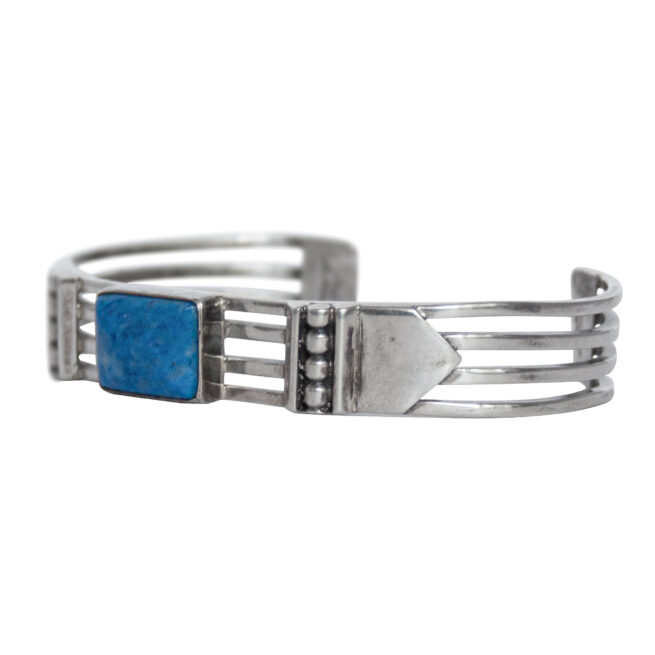 Denim Lapis Navajo Bracelet – Image 5
