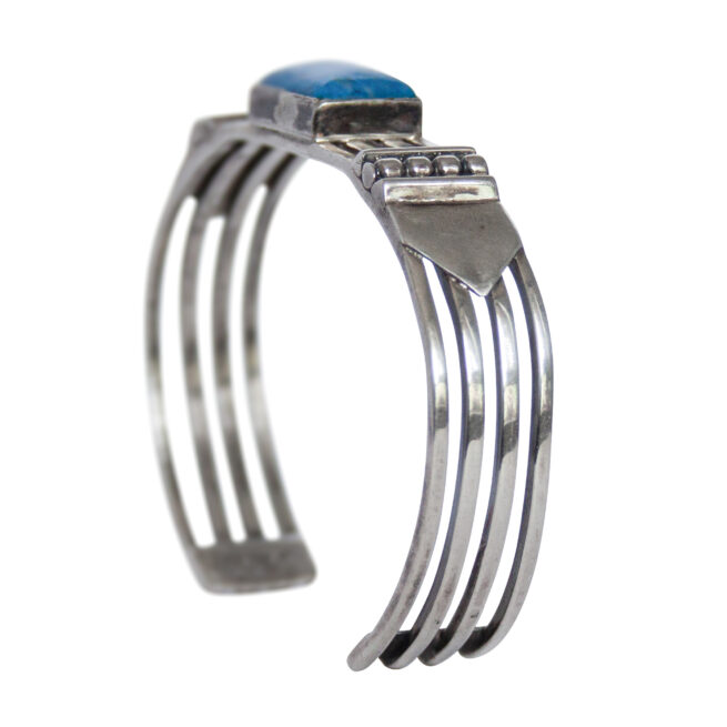 Denim Lapis Navajo Bracelet – Image 6