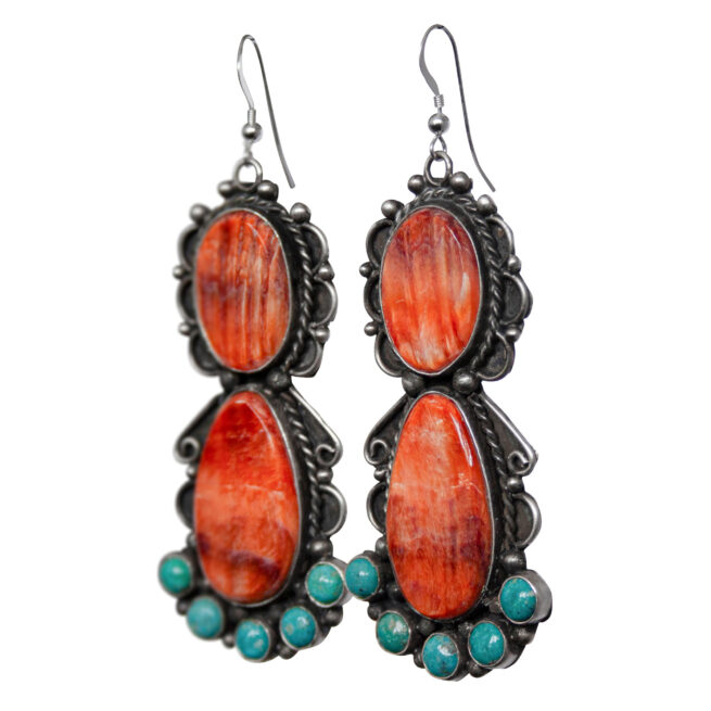 Boucles d'Oreille Navajo Lee Brown – Image 3