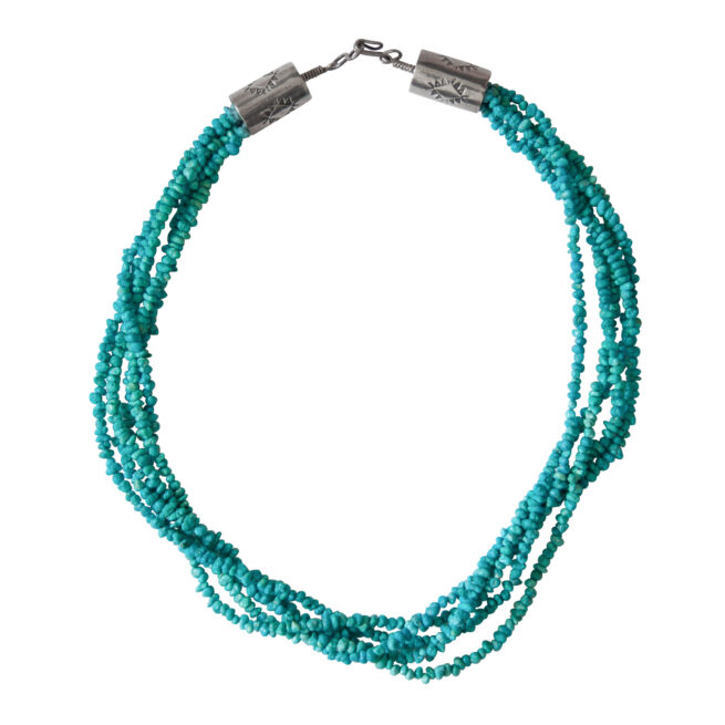 Collier Turquoise Ras du Cou Multibrin – Image 3