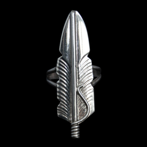 Navajo Silver Feather Ring