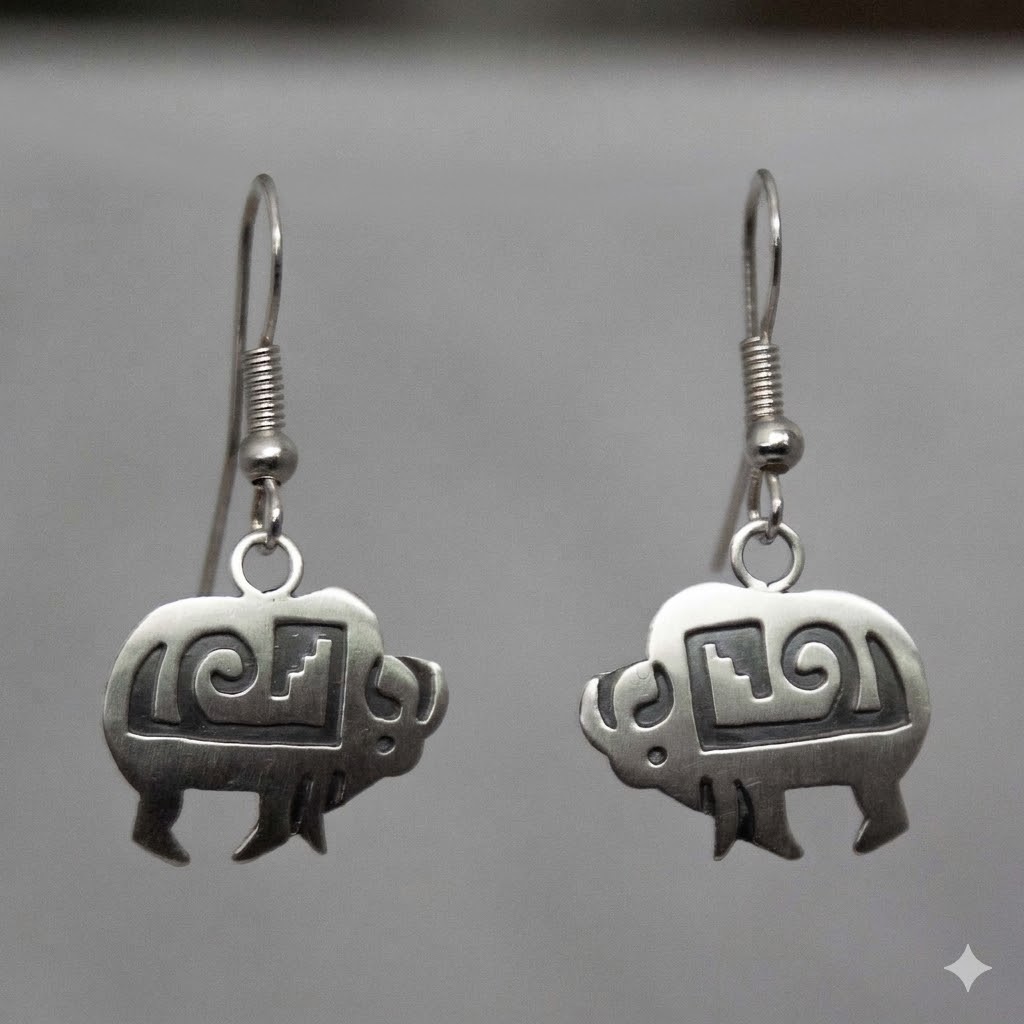 Robert Gene Buffalo Earrings