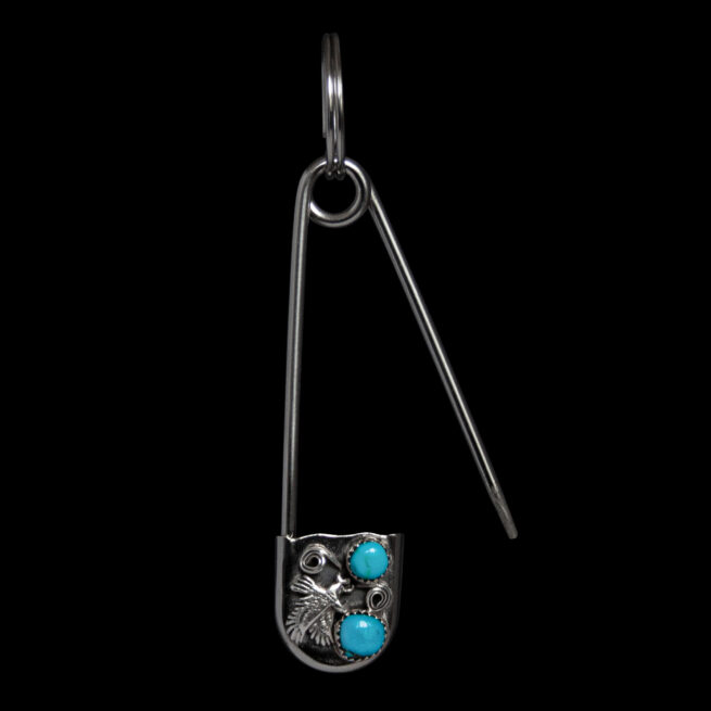 Silver Eagle Turquoise Keyring - Image 3