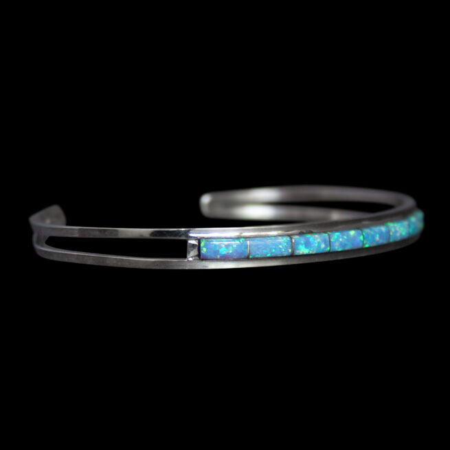 Single-Row Blue Opal Bracelet - Image 2