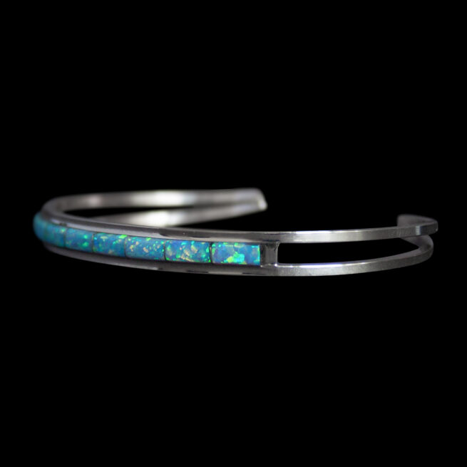 Single-Row Blue Opal Bracelet - Image 5