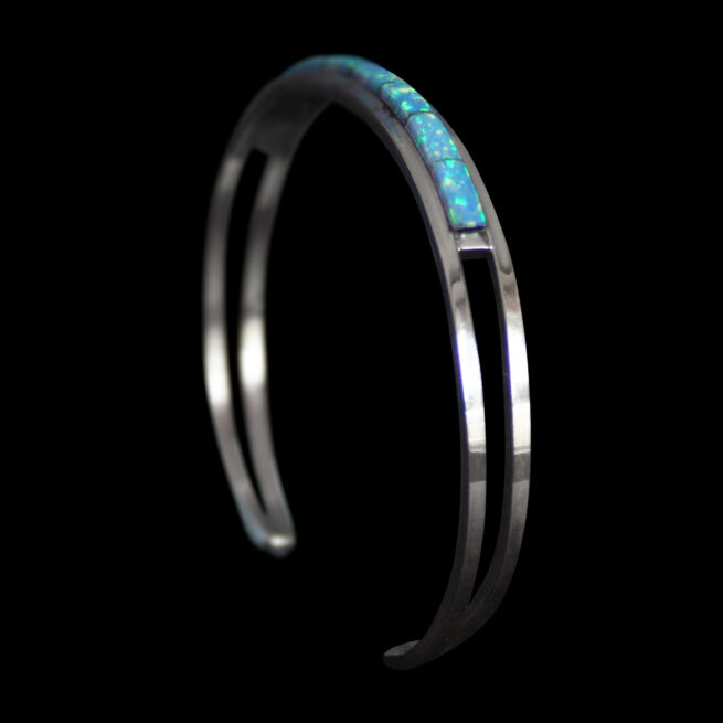 Single-Row Blue Opal Bracelet - Image 6