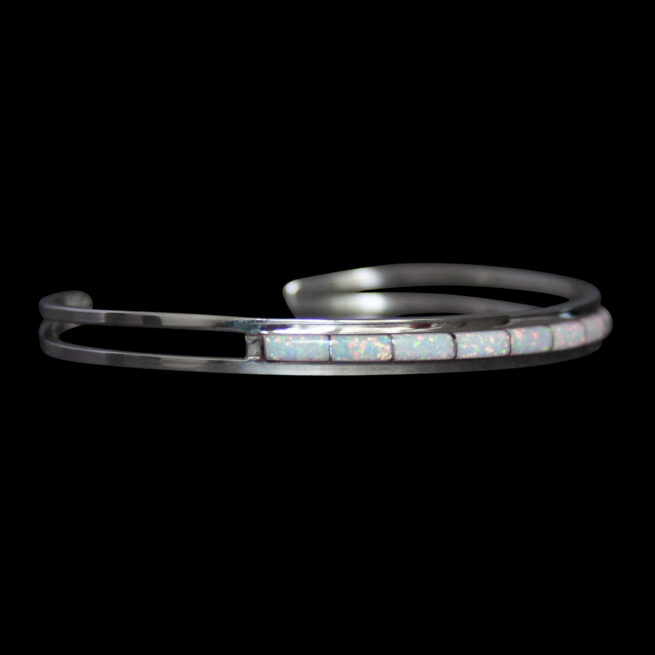 Single-Row White Opal Bracelet - Image 2