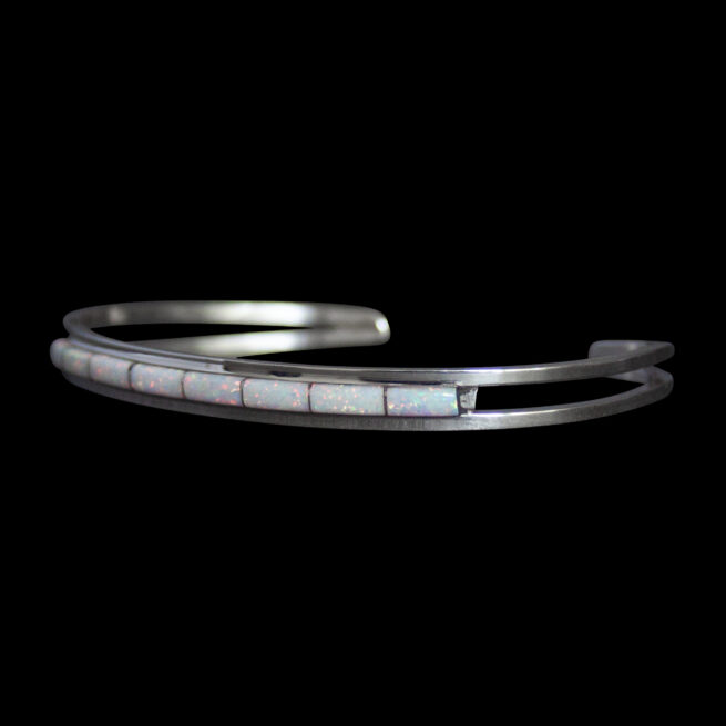 Single-Row White Opal Bracelet - Image 5