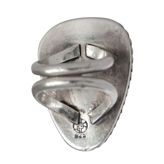 Triangular Navajo Turquoise Ring – Image 4