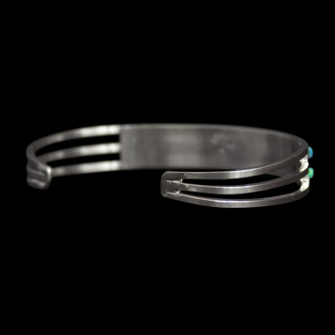 Bracelet Bleu Vert Rang Double – Image 3