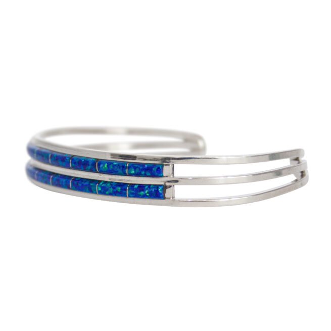 Twin-Row Deep Blue Bracelet - Image 4