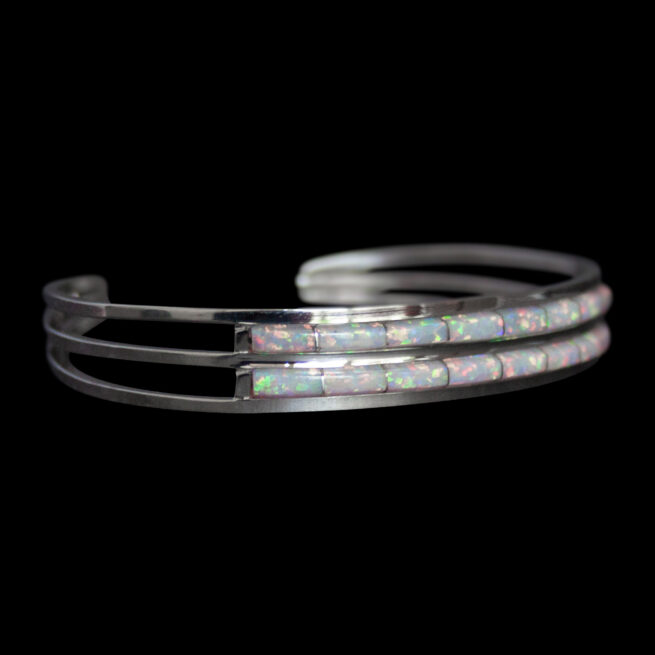 Bracelet Rang Double Opale Blanche – Image 2