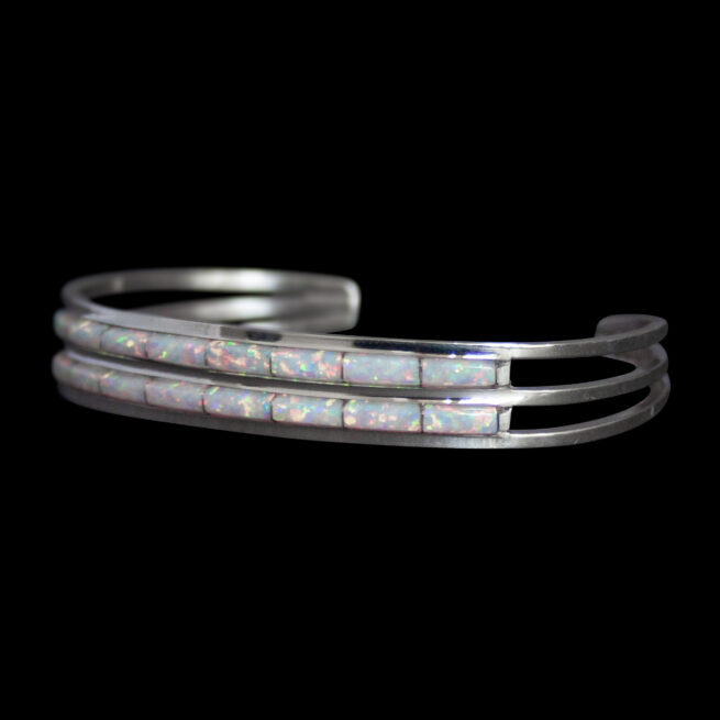 Bracelet Rang Double Opale Blanche – Image 5
