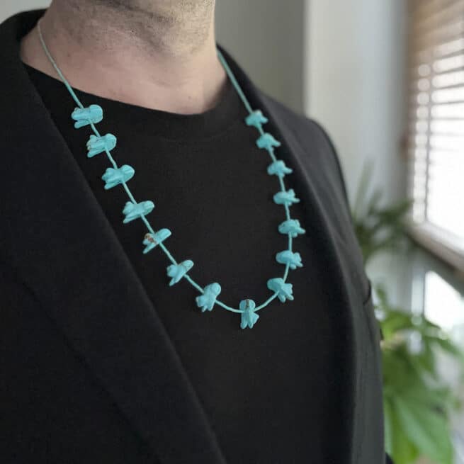 Collier Zuni Grenouille Turquoise – Image 5