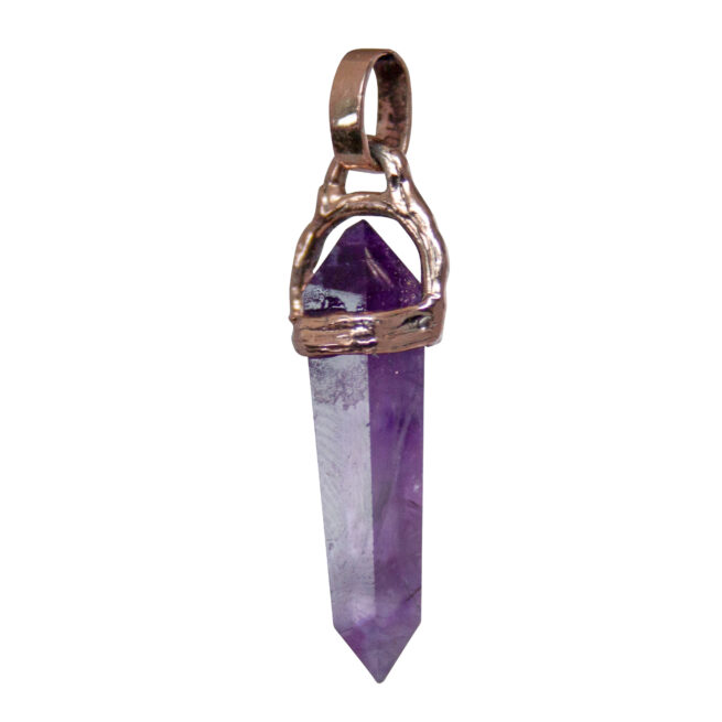 9K Gold Amethyst Pendant - Image 3